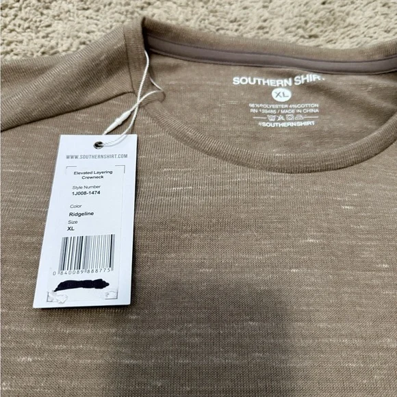 Southern Shirt Elevated Layering Crewneck XL NWT - Picture 3 of 5